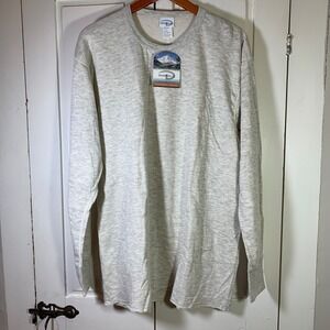 Duofold Mens XL Thermal Shirt Gray Wool Blend Long Sleeve Base Layer Made in USA